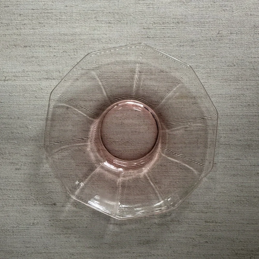 Vintage Rose Glass Saucer Plate - 5.5